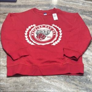 Old Navy Red Graphic Sweatshirt Classic Crew Neck
